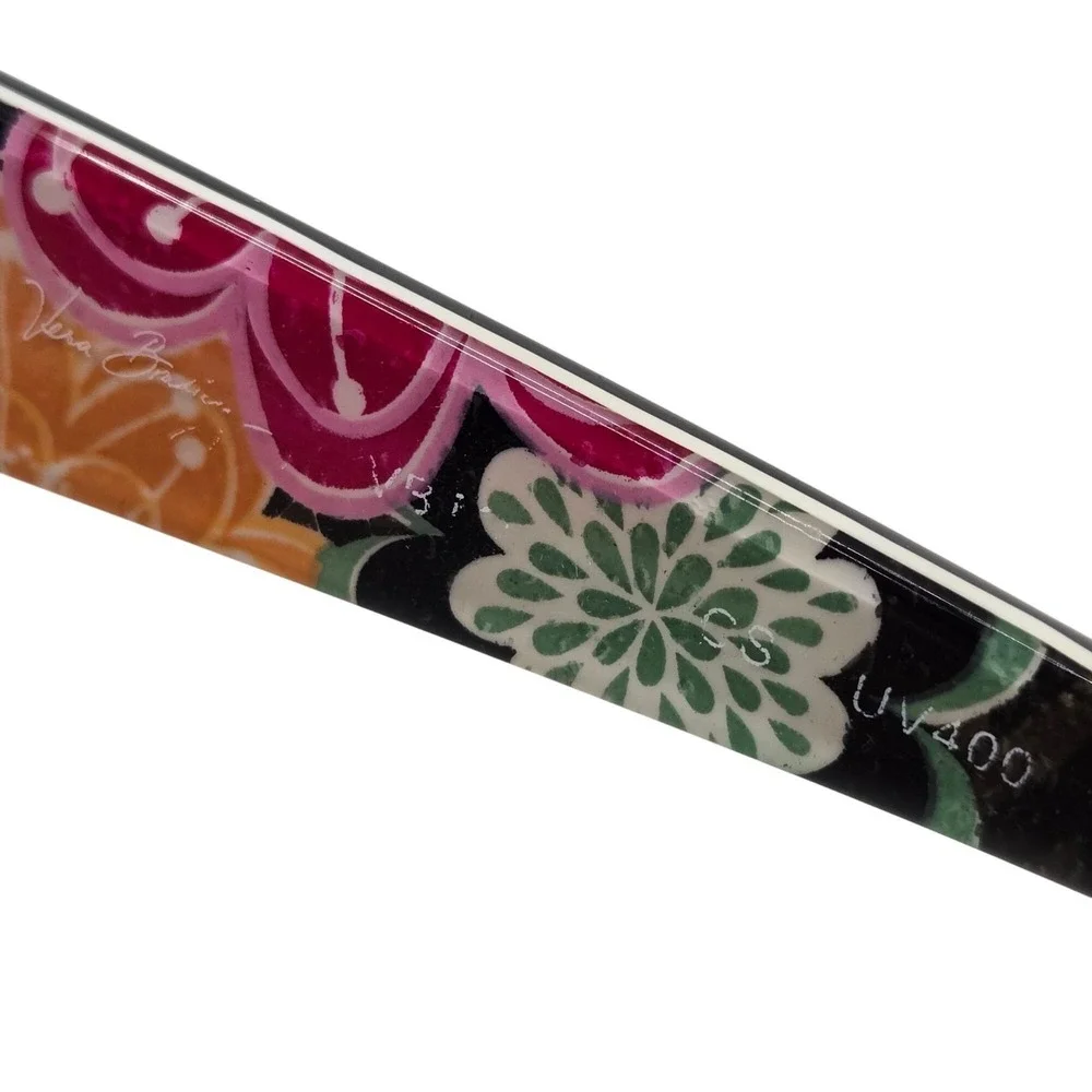 Vera Bradley Women's Sunglasses Floral Temple Black Frame‎ UV400 55-16-130
